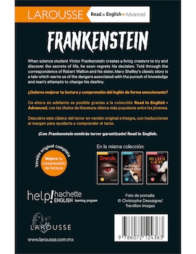 Libro Read In English: Frankenstein de Mary Shelley