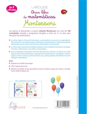 Libro Gran de Matemáticas Montessori de María Montessori