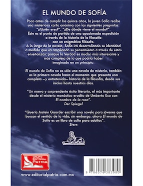 Libro Mundo de Sofía de Jostein Gaarder