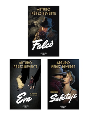 Set 3 libros: Falco + Eva + Sabotaje de Arturo Pérez Reverte