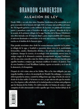 Libro Aleación de ley de Brandon Sanderson
