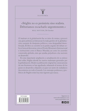 Libro El malestar en la globalización de Joseph E. Stiglitz