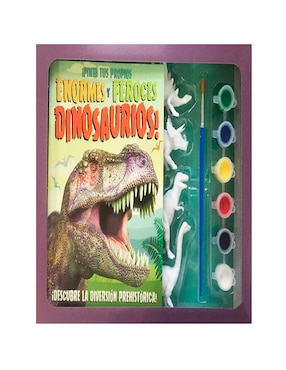 Libro Pinta tus propios y feroces dinosaurios de Lexus