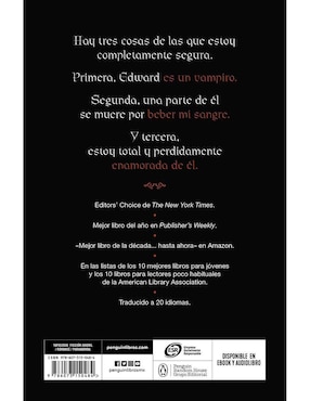 Libro Crepúsculo, Stephenie Meyer