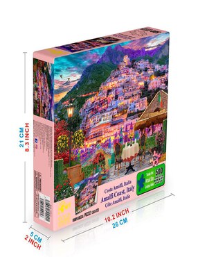 Rompecabezas Costa Amalfi, Italia Wuundentoy 500 piezas