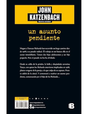 Libro Un asunto pendiente de John Katzenbach