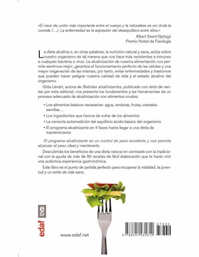 Libro Alcalinización con alimentos crudos de Gitta Lénárt