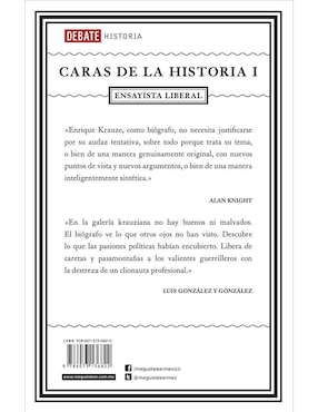 Libro Caras de la historia I de Enrique Krauze