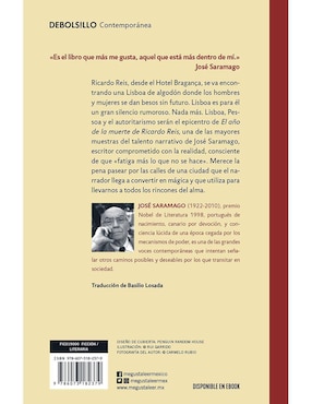 Libro El año de la muerte de Ricardo Reis José Saramago