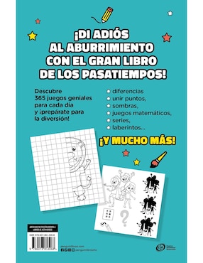 Libro El gran libro de los pasatiempos: 365 actividades para niños y niñas de Penguin Kids