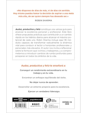 Libro Audaz Productivo Y Feliz De Robin Sharma
