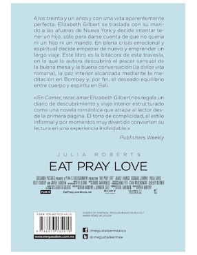 Libro Comer, Rezar, Amar de Gilbert, Elizabeth