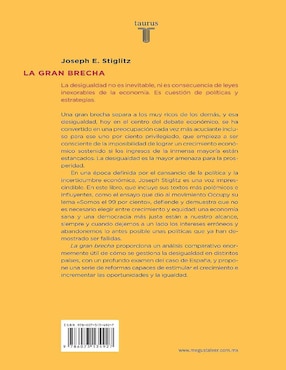 Libro La Gran Brecha de Stiglitz, Joseph E