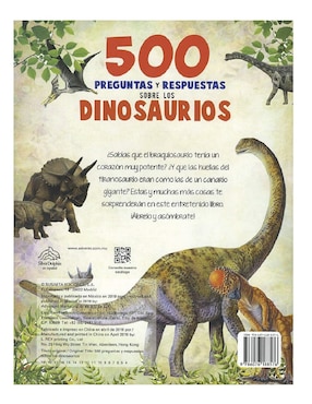 Libro 500 preguntas y respuestas sobre los dinosarurios de Silver Dolphin