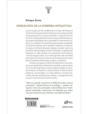 Libro Genealogía de la soberbia intelectual de Serna, Enrique