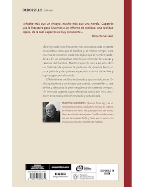Libro El hambre de Caparros, Martin