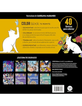 Libro Color Block Cats de Carolina Marando