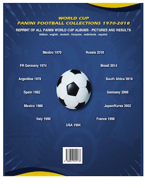 Álbum Panini Coleccionable World Cup Football Collections de pasta dura