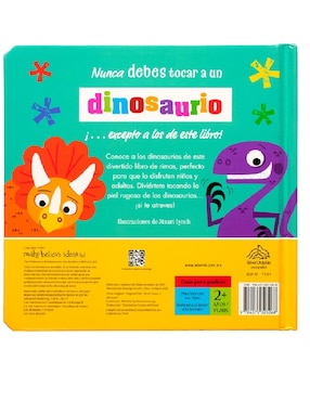 Libro Cuento con textura ¡Nunca toques a un dinosaurio! de Silver Dolphin