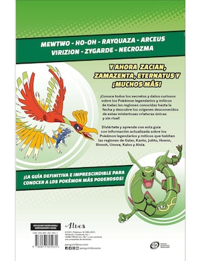 Libro Pokémon legendarios y míticos de The Pokémon Company
