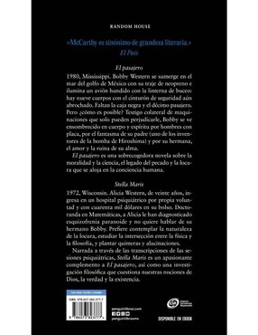 Libro El pasajero de Mccarthy, Cormac