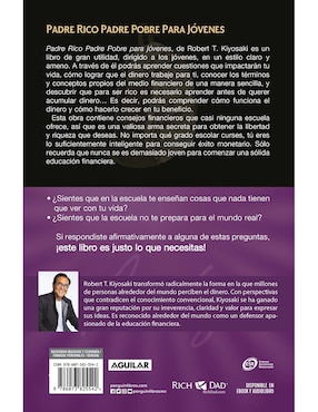 Libro Padre rico padre pobre para jóvenes de Robert T. Kiyosaki