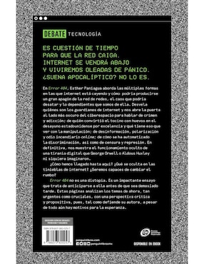Libro Error 404 de Esther Paniagua