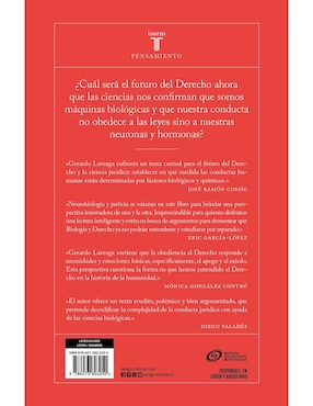 Libro Leyes, neuronas y hormonas: por qué la biología nos obligará a redefinir de Gerardo Laveaga