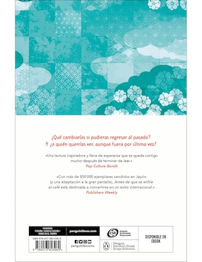 Libro Antes de que se enfrié el café de Toshikazu Kawaguchi