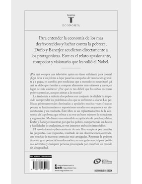 Libro Repensar la pobreza de Esther Duflo / Abhijit Banerjee