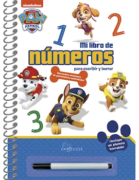 Paw Patrol Mi Libro De Números Para Escribir Y Borrar De Nickelodeon