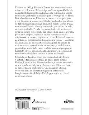 Libro Lecciones de quimica de Bonnie garmus