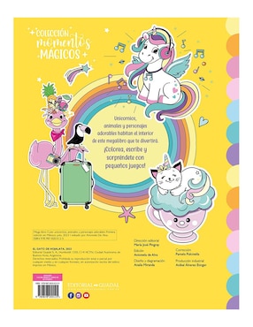 Mega Libro para Pintar Unicornios Animales y Personajes Adorables de Editorial Guadal