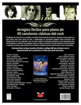 Libro Rock classics. Partituras para aficionados al piano de Miguel Ángel Fernández Pérez