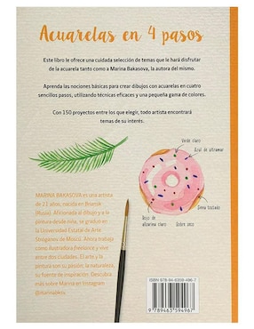 Libro Acuarelas en 4 pasos de Marina Bakasova