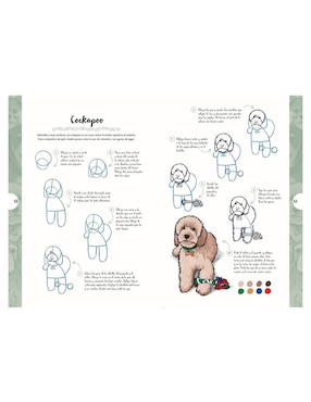 Libro Dibujar en 10 Pasos Perros de Justine Lecouffe