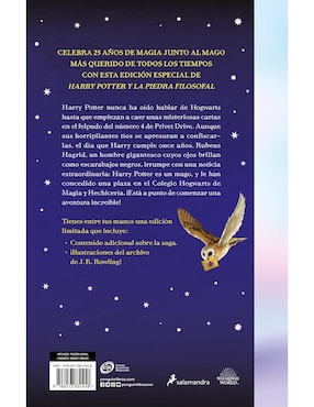 Libro Harry Potter y la piedra filosofal de Rowling, J.K