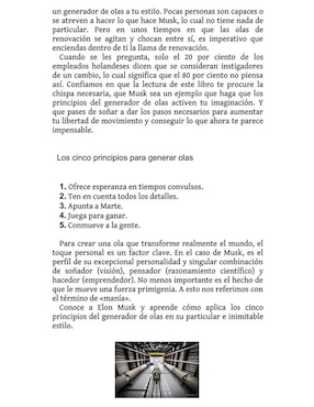 Musk Manía. Los 5 Principios de Elon Musk de Hans Van Der Loo y Patrick Davidson