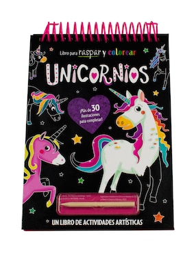 Libro Para Raspar Y Colorear Unicornios De Silver Dolphin