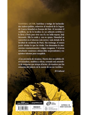Libro El Origen Del Mal Hannibal de Thomas Harris