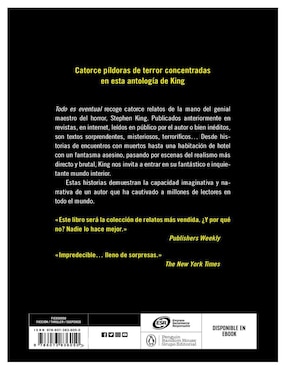Libro Todo es eventual 14 relatos oscuros de Stephen King