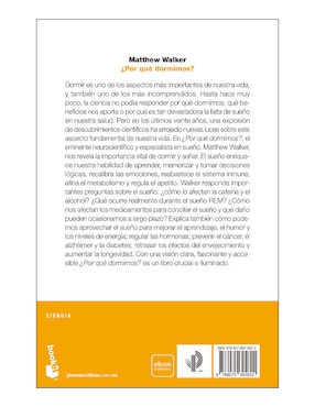 Libro ¿Por qué dormimos? de Matthew Walker