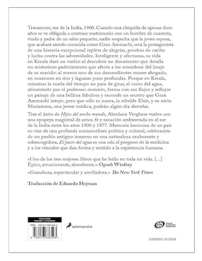 El pacto del agua de Abraham Verghese