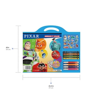 Libro para Colorear Disney Pixar 32 Páginas con Stickers y Accesorios de Great Moments Publishing