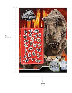 Libro para Colorear Universal Jurassic World 48 Páginas con Stickers de Great Moments Publishing