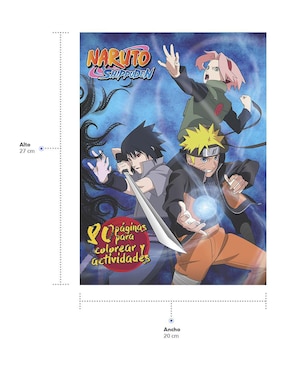 Libro para Colorear Naruto Shippuden 80 Páginas de Great Moments Publishing