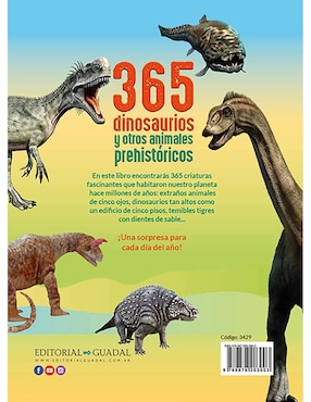 Libro 365 Dinosaurios y Animales Prehistóricos de El Gato de Hojalata