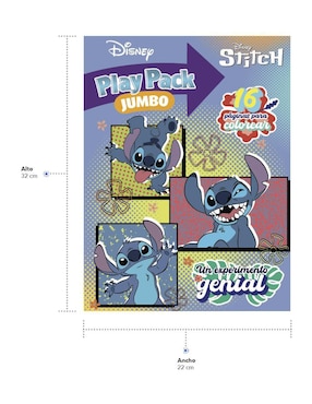 Libro para colorear con stickers y regalo Disney Stitch de Great Moments Publishing