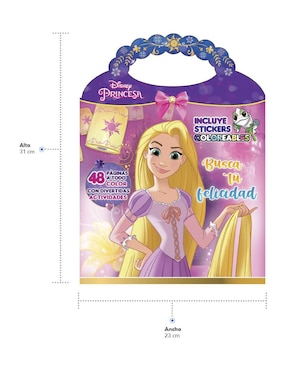 Libro para colorear fashion Disney Princesa Rapunzel con stickers de Great Moments Publishing