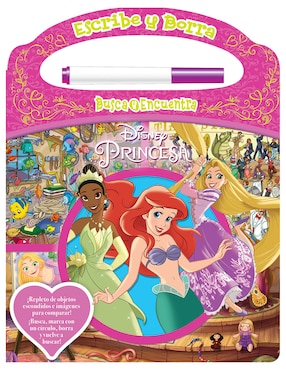 Imagen de producto Libro Escribe y borra. Busca y encuentra Disney princesa de Pi Kids